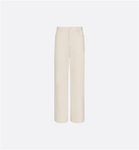 Dior Icons Chinos White Cotton and Cashmere Blend 